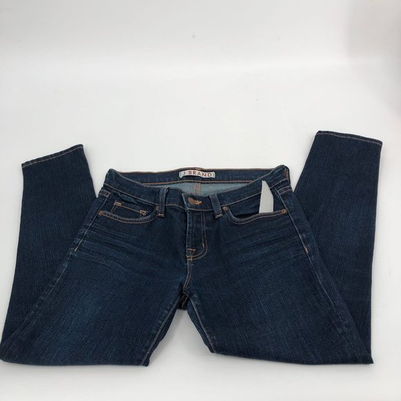 J Brand Blue Straight Leg Jeans | Mid-Rise, Cotton Material - Picture 4 of 6